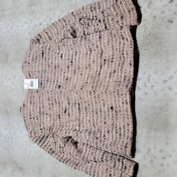 Elodie Pink Tweed Style Lined Zippered Cardigan Style Jacket Size XS NWT - Picture 5 of 5